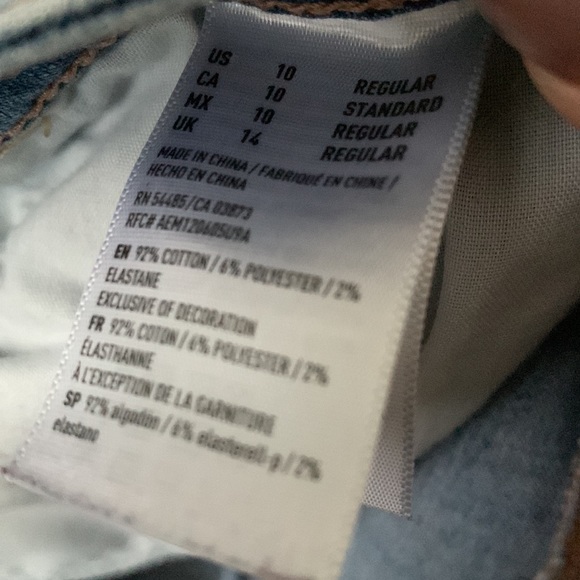 American Eagle ripped skinny jeans - size 10 - Picture 5 of 5